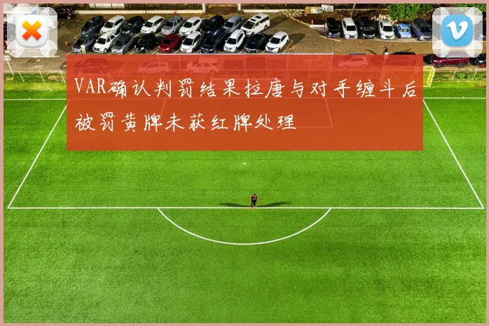 VAR确认判罚结果拉唐与对手缠斗后被罚黄牌未获红牌处理